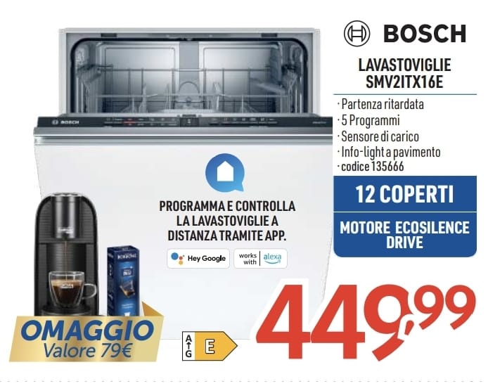 LAVSTOVIGLIE BOSCH SMV2ITX16E INCASSO 12COP